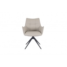 Rome Chair Truffle PU Leather with 360° Rotatable with Metal Legs (New 2024)