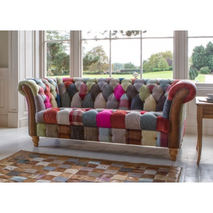 Harlequin Patchwork 3-Seater Chester Club - Fast Track Delivery