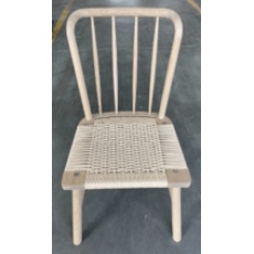Andersson Spindle Back Chair with Woven Rope Seat Base & White Oil Legs (New 2024)