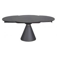 Venice Collection - Lucca Bubble Extending Dining Round Table 1.2m with Volcano Ceramic Top