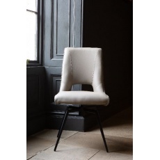 Venice Collection Parma Upholstered Chair - Now with Swivel Action in Truffle PU (New 2024)