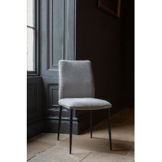 Pisa Chair Slate Dark Fabric PU Piped K.D