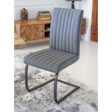 Mia Chair Green Cotton in Pewter (New 2024) - MOQ 2pcs