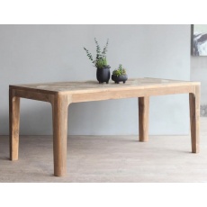 Arch Dining Table 160cm in Recycled Teak - Natural Deep Rustic Finish (New 2024)