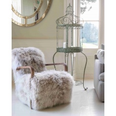 Yetti-Ewe Merino Luxury Wool Armchair Chair - Sheepskin 100% Natural Mongolian Wool (New 2024)