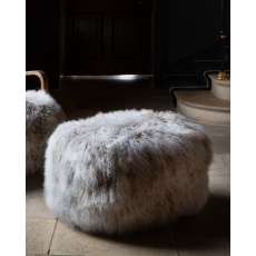 Yetti-Ewe Merino Luxury Wool Pouf - Sheepskin 100% Natural Mongolian Wool (New 2024)