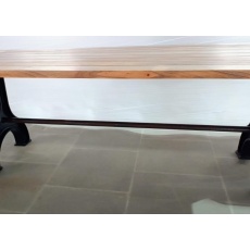 Sleeper Wood Monks Leg Table with Metal Legs - 240cm (New 2024)