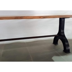 Sleeper Wood Monks Leg Table with Metal Legs - 200cm (New 2024)