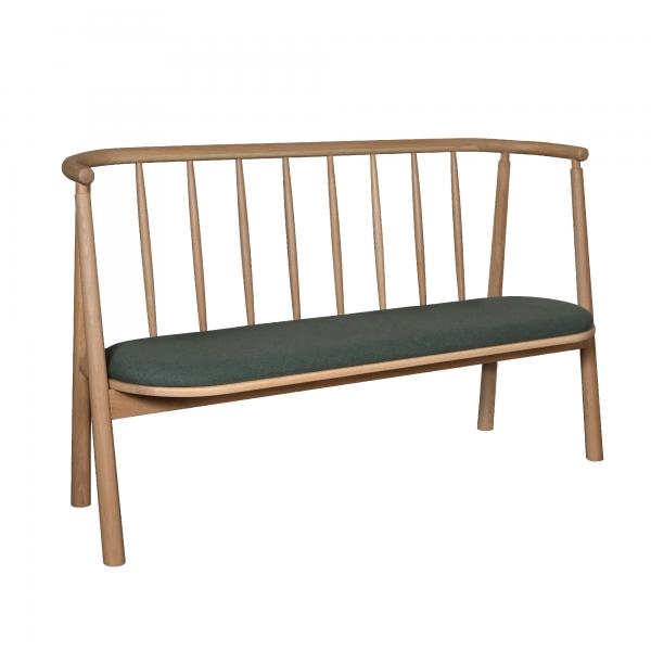 Carlton Andersson Kingham Bench with Upholstered Seat with White Oil Finish (New 2024)