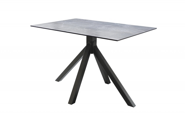 Carlton Venice Collection - Crete Fixed Top Rectangular Table - Printed Glass Top 110 x 75cm