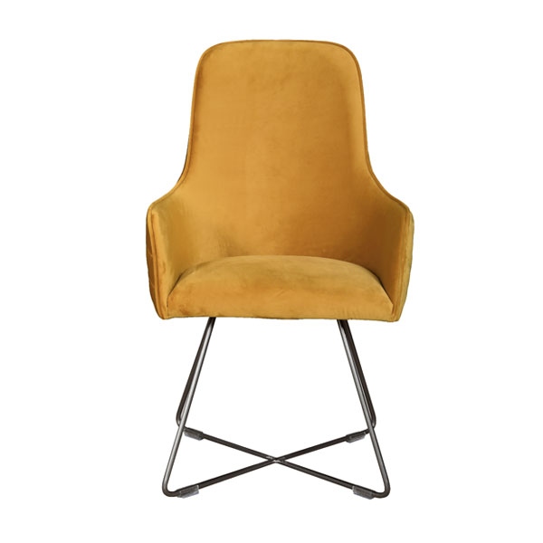 Dining Chair Pair, Mustard - Carlton - Woods Furniture