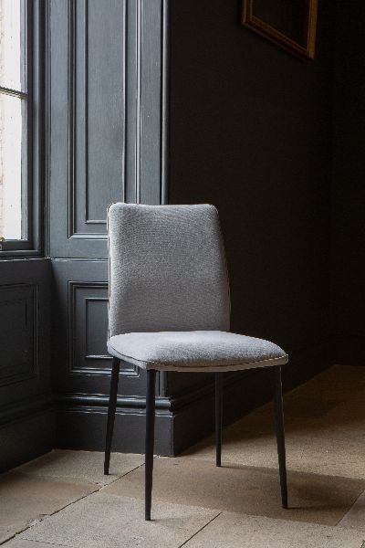 Carlton Pisa Chair Slate Dark Fabric PU Piped (New 2024) K.D