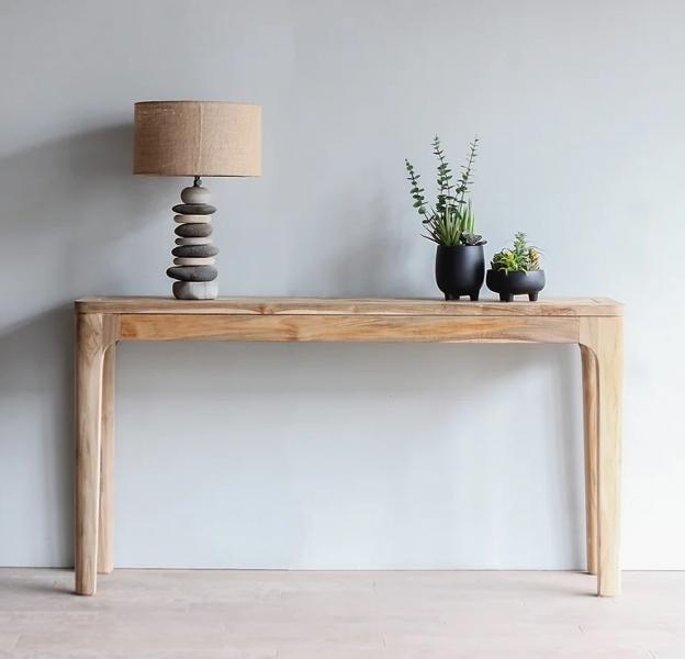 Carlton Arch Console Table in Recycled Teak - Natural Deep Rustic Finish (New 2024)