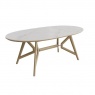 Carlton Morgan Oval Dinning Table Bianco Oak - Sintered Stone Top (New 2024)