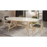 Carlton Morgan Oval Dinning Table Bianco Oak - Sintered Stone Top (New 2024)