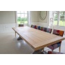 Carlton Windermere Monastery Extending Dining Table with Z Metal Legs & Bianco Finish New 2024