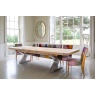 Carlton Windermere Monastery Extending Dining Table with Z Metal Legs & Bianco Finish New 2024