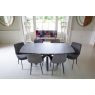 Carlton Venice Collection - Naples Twist Top Table Concrete Glass Finish 120 x 90cm (New 2024)