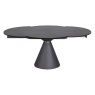 Venice Collection - Lucca Bubble Extending Dining Round Table 1.2m Oslash with Volcano Ceramic Top