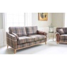 vintage Whitwell 2 Seater Sofa in Malham Green Wool & Tan Leather - Fast Track