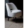 Carlton Lydia Upholstered Chair in Ivory Fabric with Black Wenge Legs (New 2024)