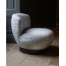 Carlton Miami Upholstered Chair in Grey/White Houndstooth Fabric with Black Wenge Legs (New 2024)