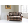 vintage Winderwath 2 Seater Sofa - Malham Green Wool + Tan Leather (Fast Track)