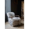 vintage Yetti-Ewe Merino Armchair & Foot Stool Set - 100% Natural Mongolian Wool (New 2023)