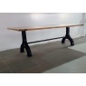 Carlton Sleeper Wood Monks Leg Table with Metal Legs - 200cm (New 2024)